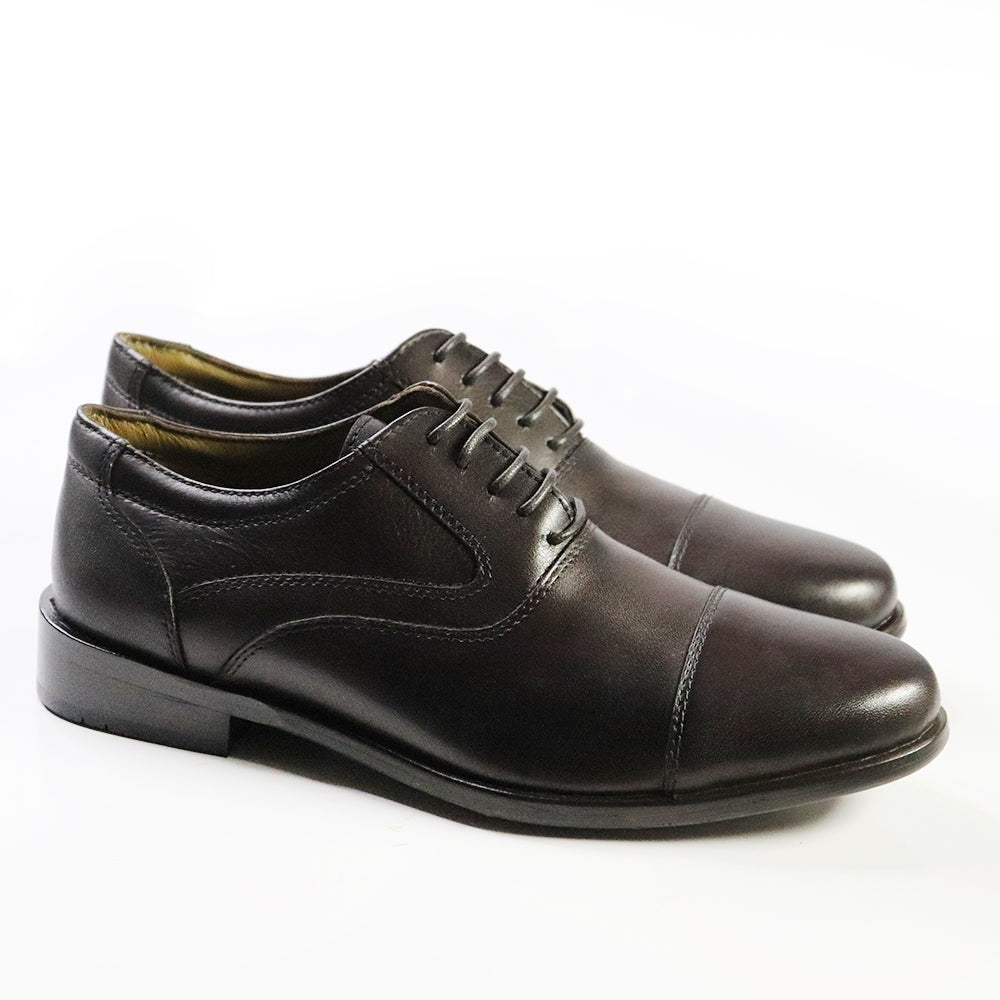 Men's Genuine Leather Milano Cap Toe Formal Shoes Hand Crafted to perfection by renowned Mont Hawk Artisans. Lace Ups