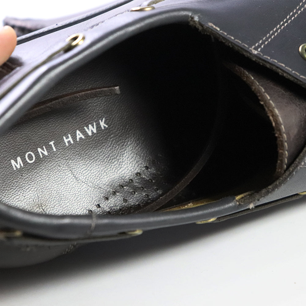 Mont Hawk Laced Up Closure Genuine Leather Slip On Flat Stylish Retro Design Men Fashion Wear Shoes