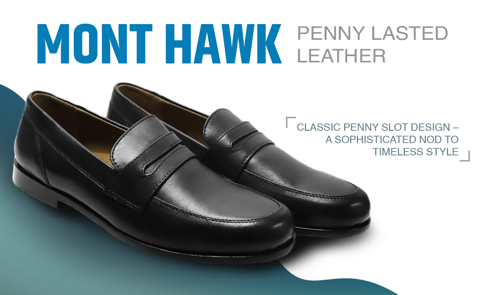 Mont Hawk Men’s Leather Slip-On Loafers