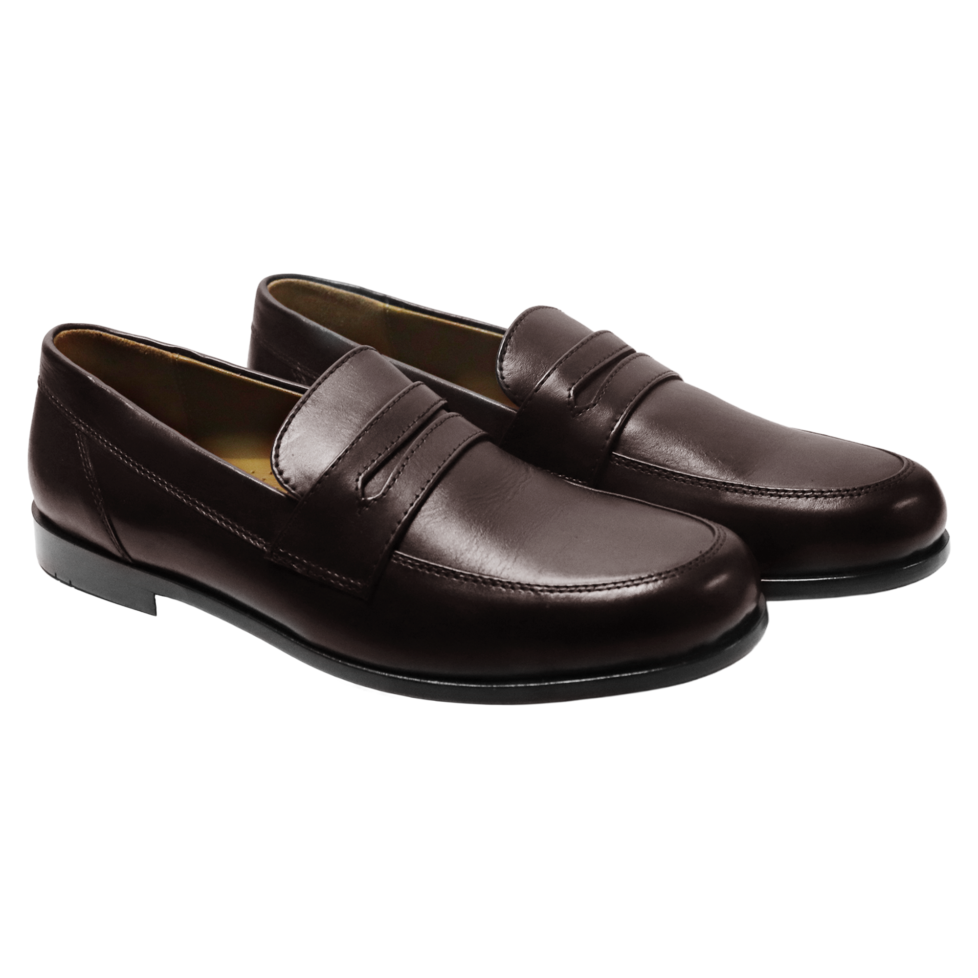 Mont Hawk Men’s Leather Slip-On Loafers brown
