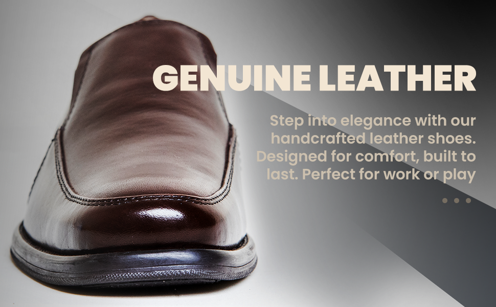 Mont Hawk Men’s Leather Penny Loafers – Slip-On Dress Shoes brown