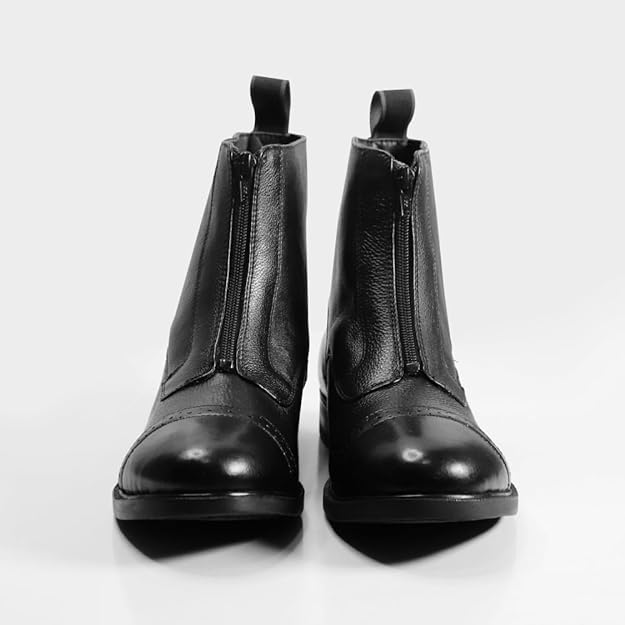 Long Zipper Closure Retro Style Women's Fashion Elegant wear Boots in Genuine Leather