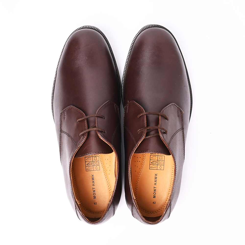 Blucher Shoes – Open-Lace Derby Design with Cushioned TPR Comfort Sole & Breathable Leather Lining
