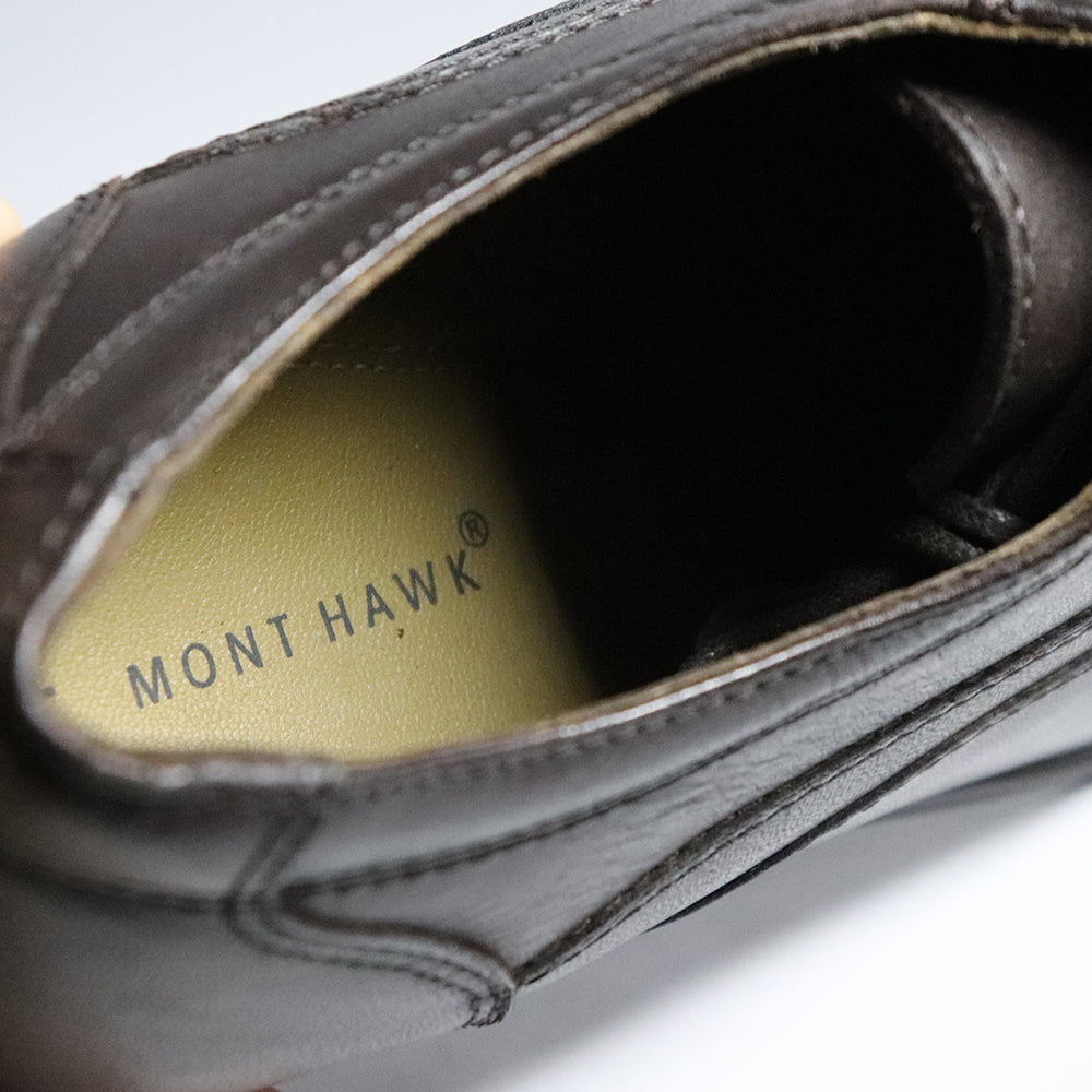 Men's Genuine Leather Milano Cap Toe Formal Shoes Hand Crafted to perfection by renowned Mont Hawk Artisans. Lace Ups