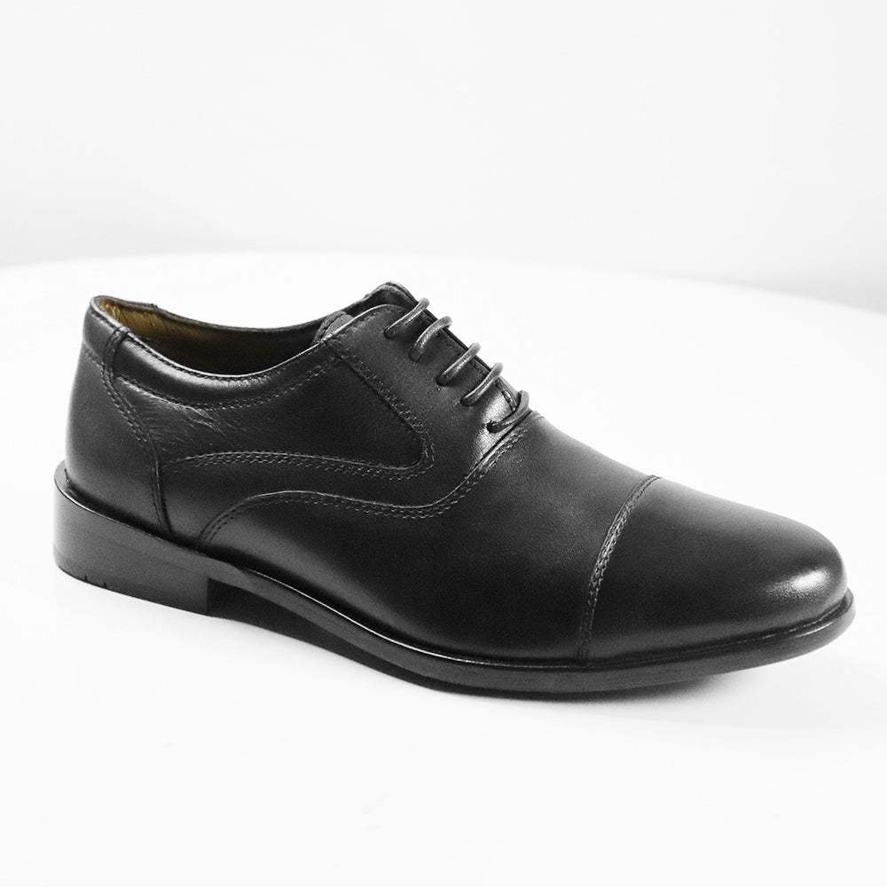 Men's Genuine Leather Milano Cap Toe Formal Shoes Hand Crafted to perfection by renowned Mont Hawk Artisans. Lace Ups