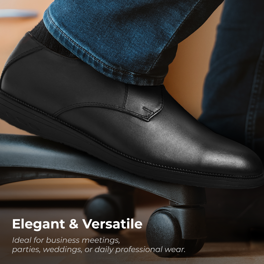 Blucher Shoes – Open-Lace Derby Design with Cushioned TPR Comfort Sole & Breathable Leather Lining