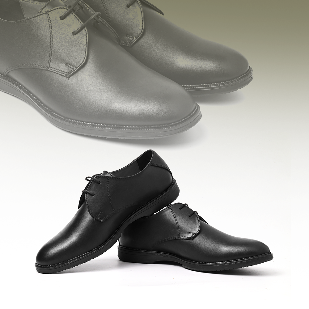 Blucher Shoes – Open-Lace Derby Design with Cushioned TPR Comfort Sole & Breathable Leather Lining