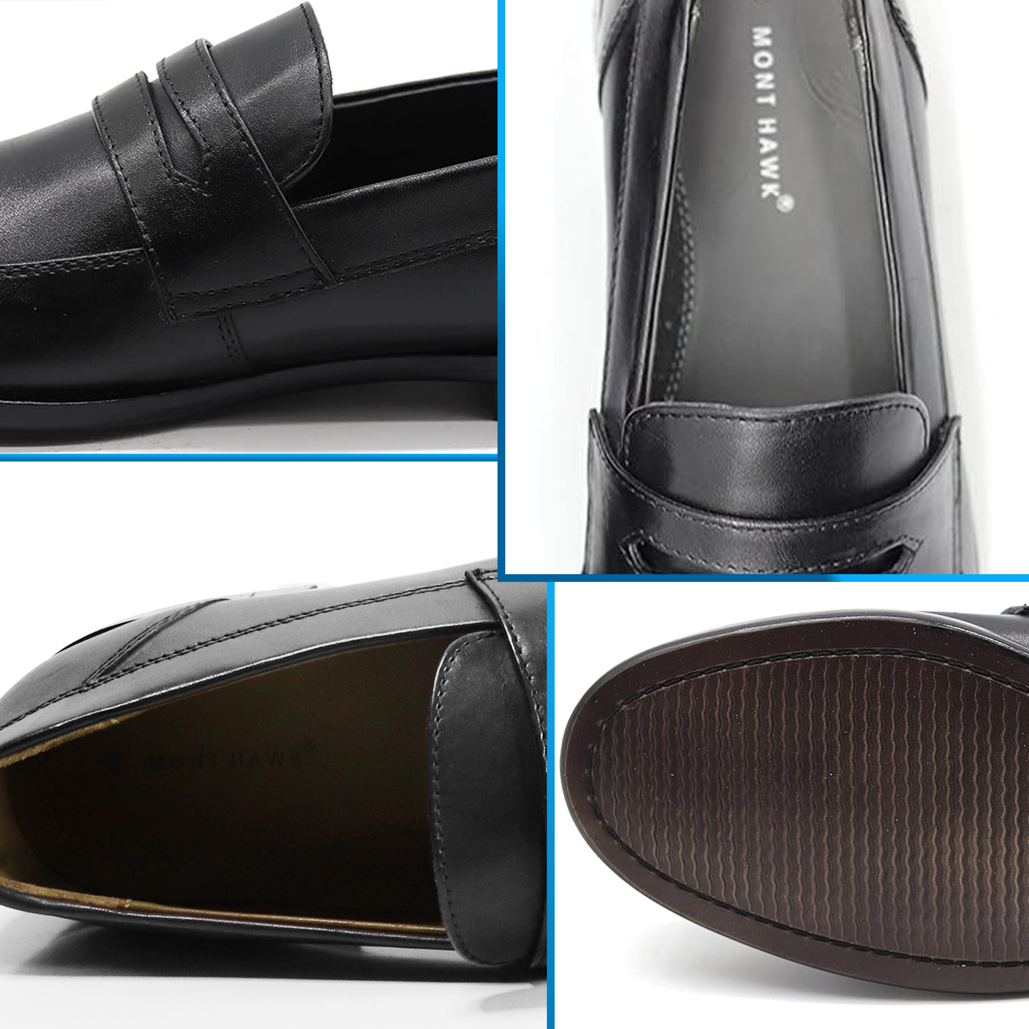 Mont Hawk Men’s Leather Slip-On Loafers