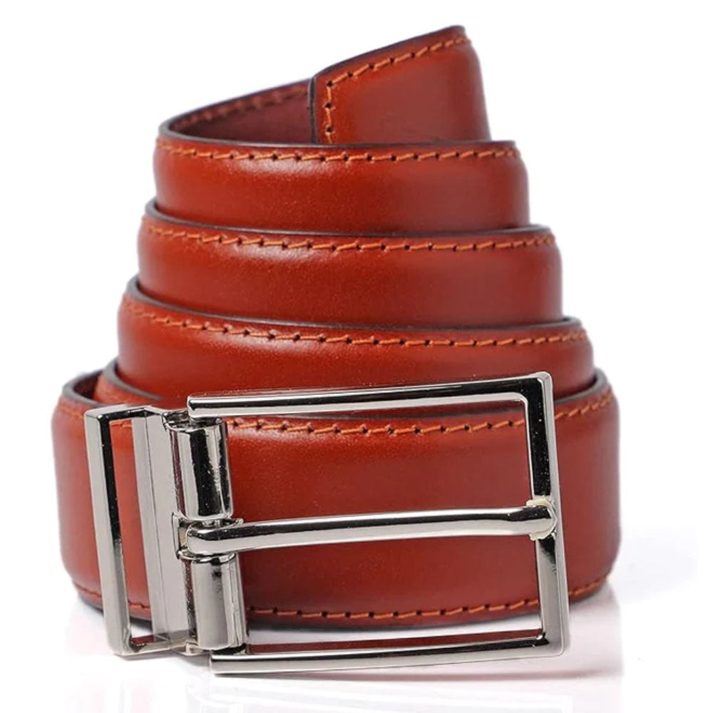 Mont Hawk Genuine Leather Grain Dress Casual Belt