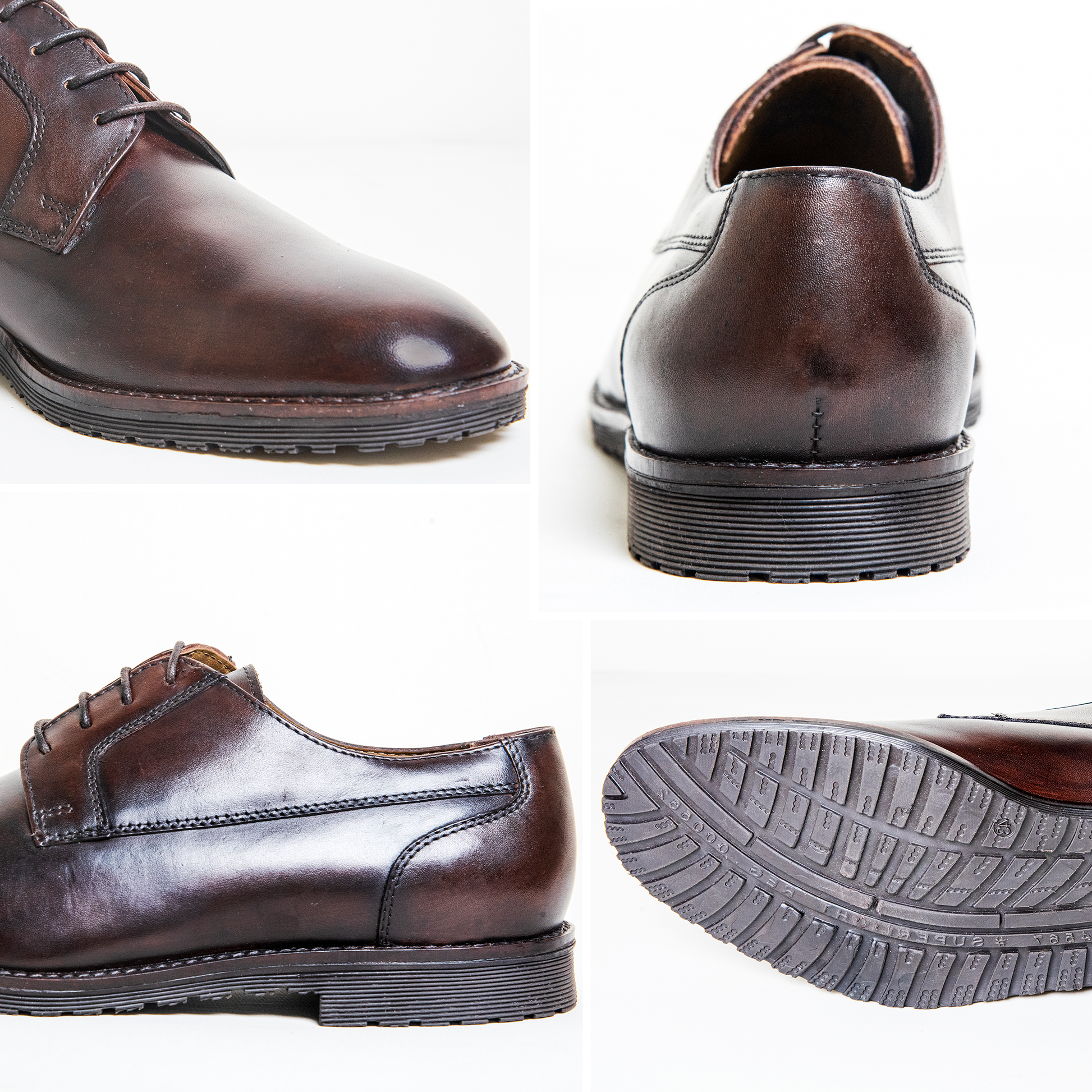 New Derby Shoes – Genuine Leather Lace-Up Derbies with Cushioned Comfort Sole & Breathable Lining