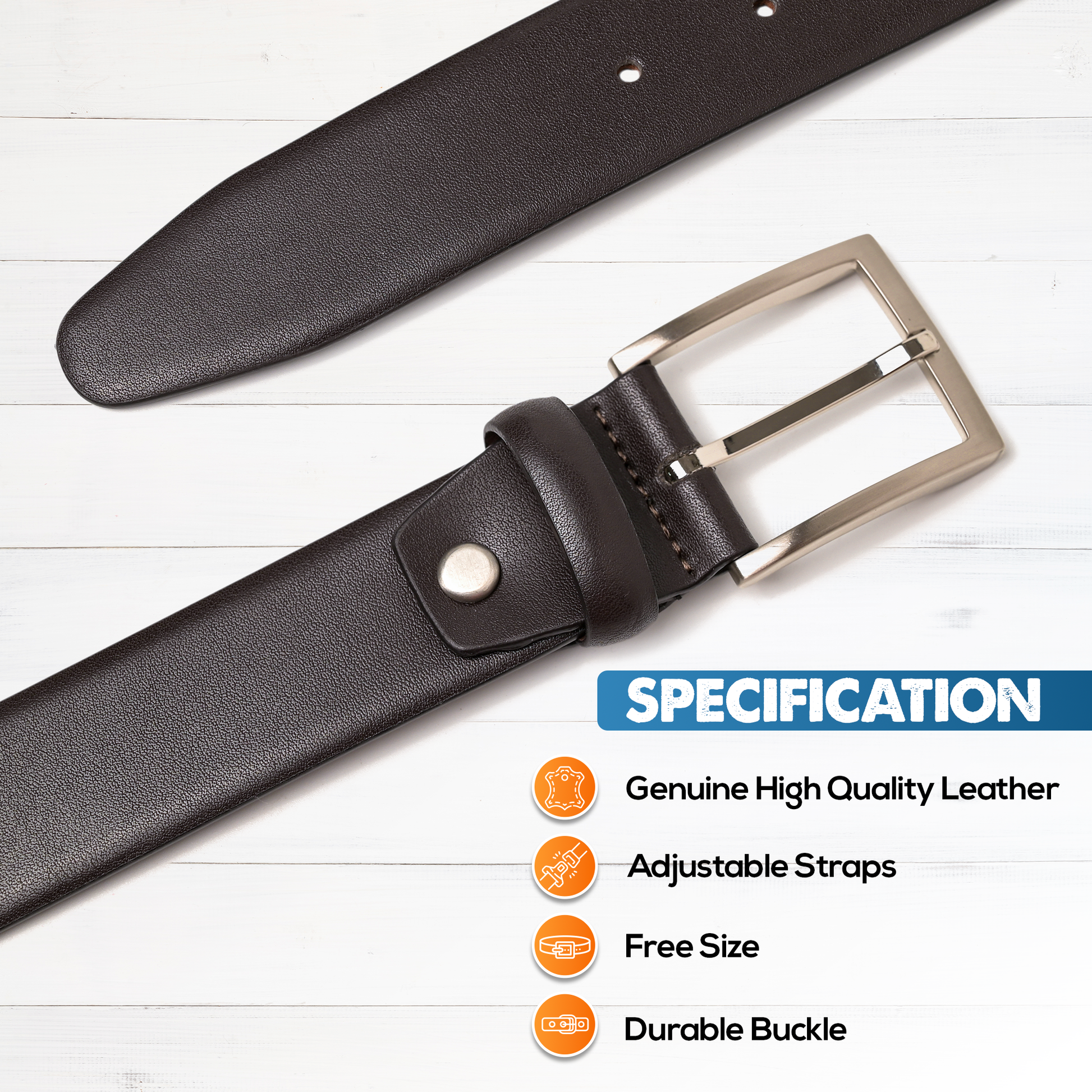 Genuine Leather Grain Belt for Men – Dress & Casual Wear | Durable & Stylish Accessory