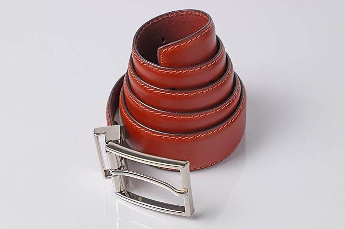 Mont Hawk Genuine Leather Grain Dress Casual Belt