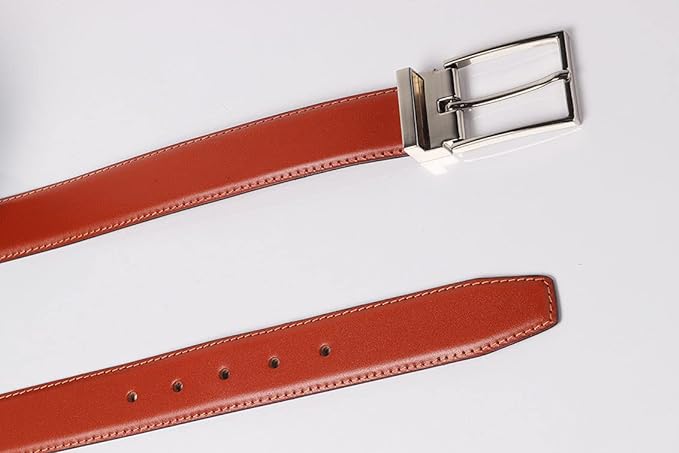 Mont Hawk Genuine Leather Grain Dress Casual Belt