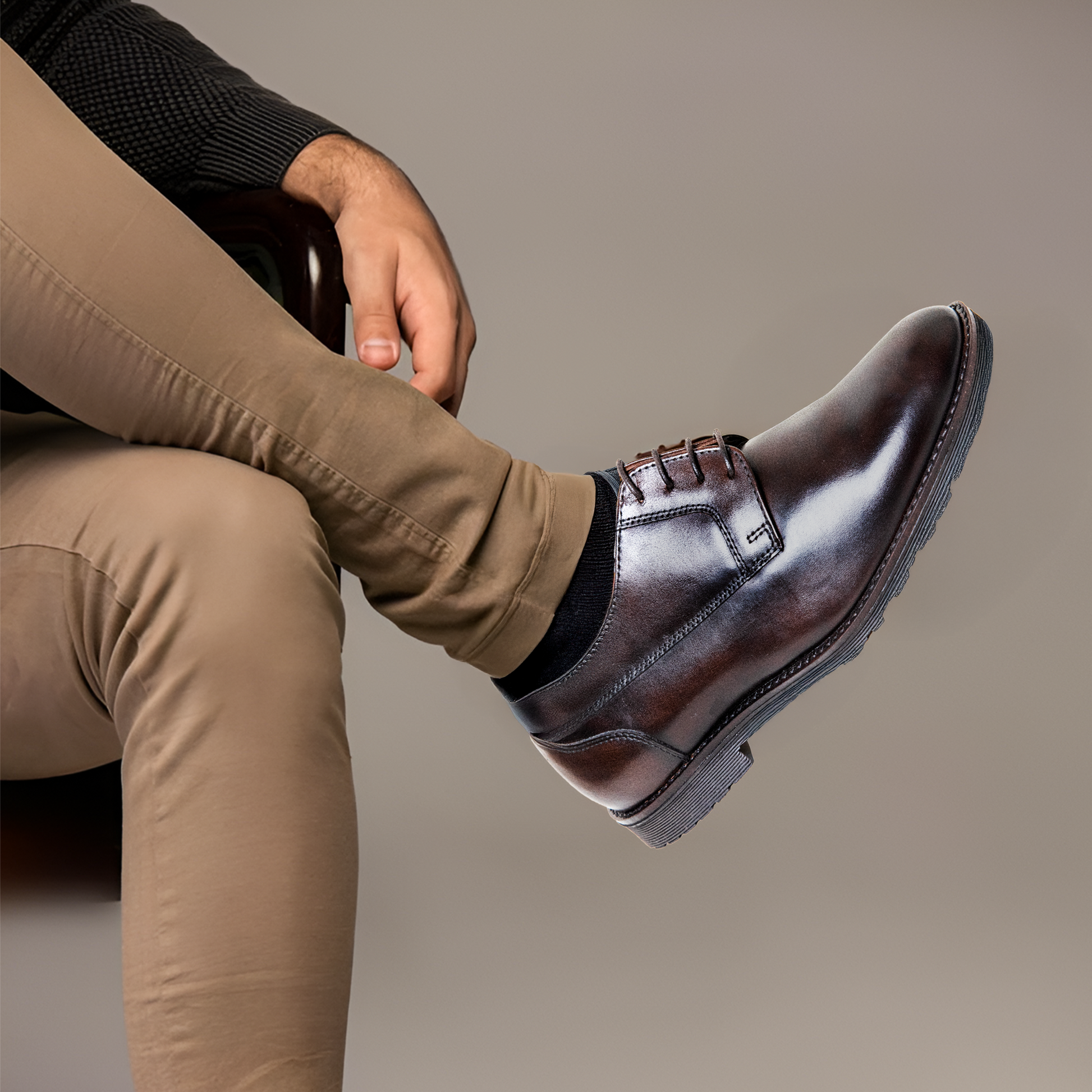 New Derby Shoes – Genuine Leather Lace-Up Derbies with Cushioned Comfort Sole & Breathable Lining