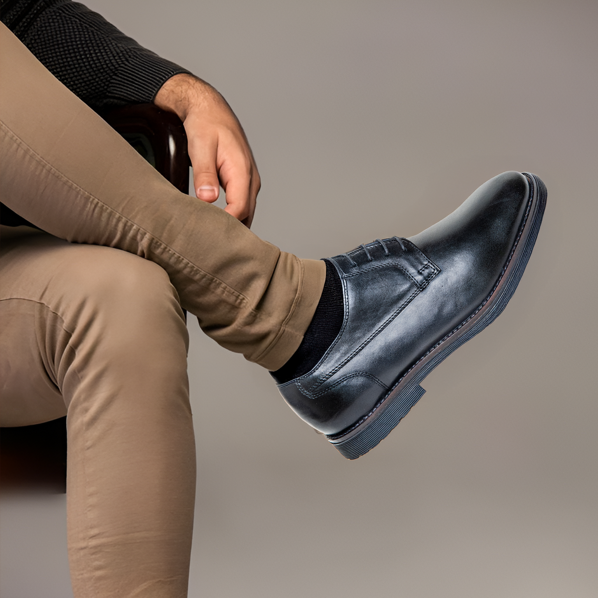 New Derby Shoes – Genuine Leather Lace-Up Derbies with Cushioned Comfort Sole & Breathable Lining