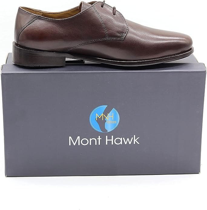 Mont Hawk Genuine Leather Blucher Shoes with TPR Handcrafted sole