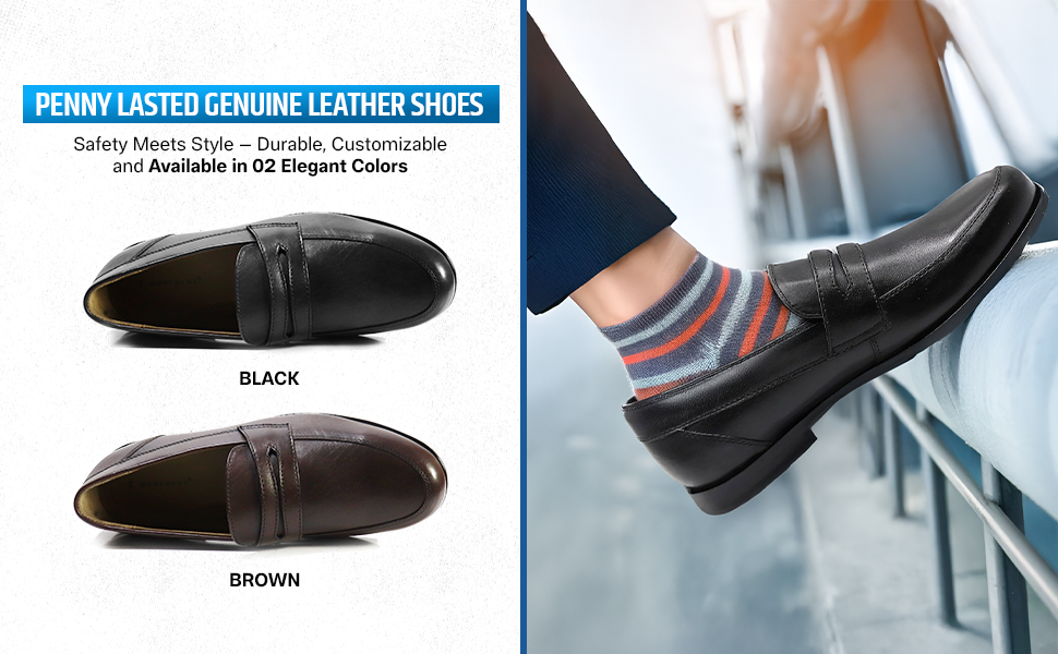 Penny Lasted Leather Slip-On Loafers