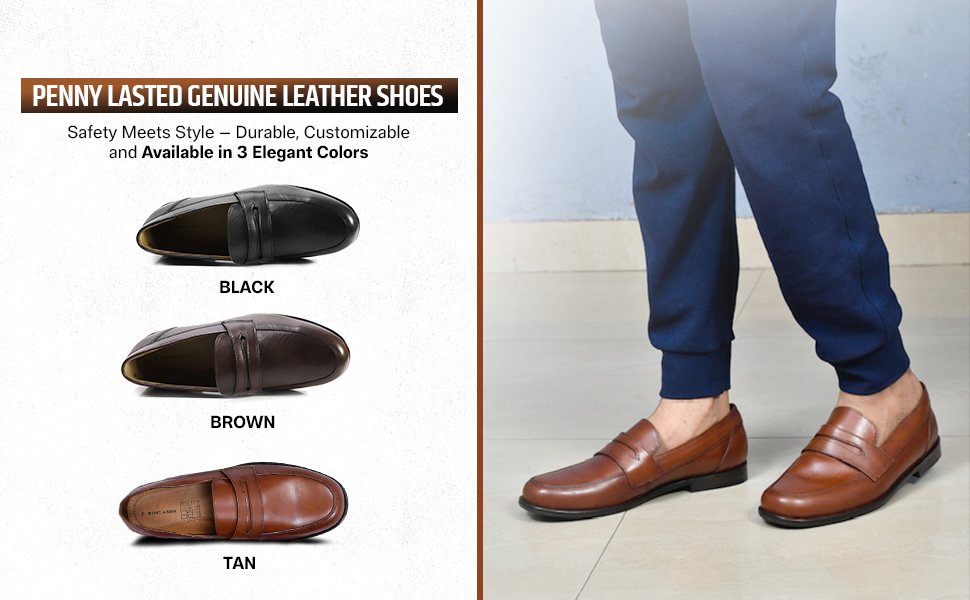 Penny Lasted Leather Slip-On Loafers