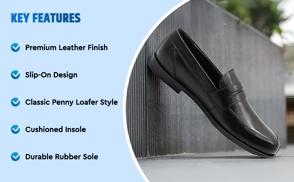 Penny Lasted Leather Slip-On Loafers