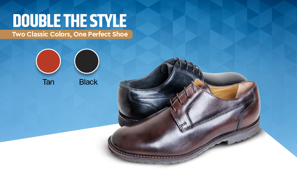 New Derby Shoes – Genuine Leather Lace-Up Derbies with Cushioned Comfort Sole & Breathable Lining