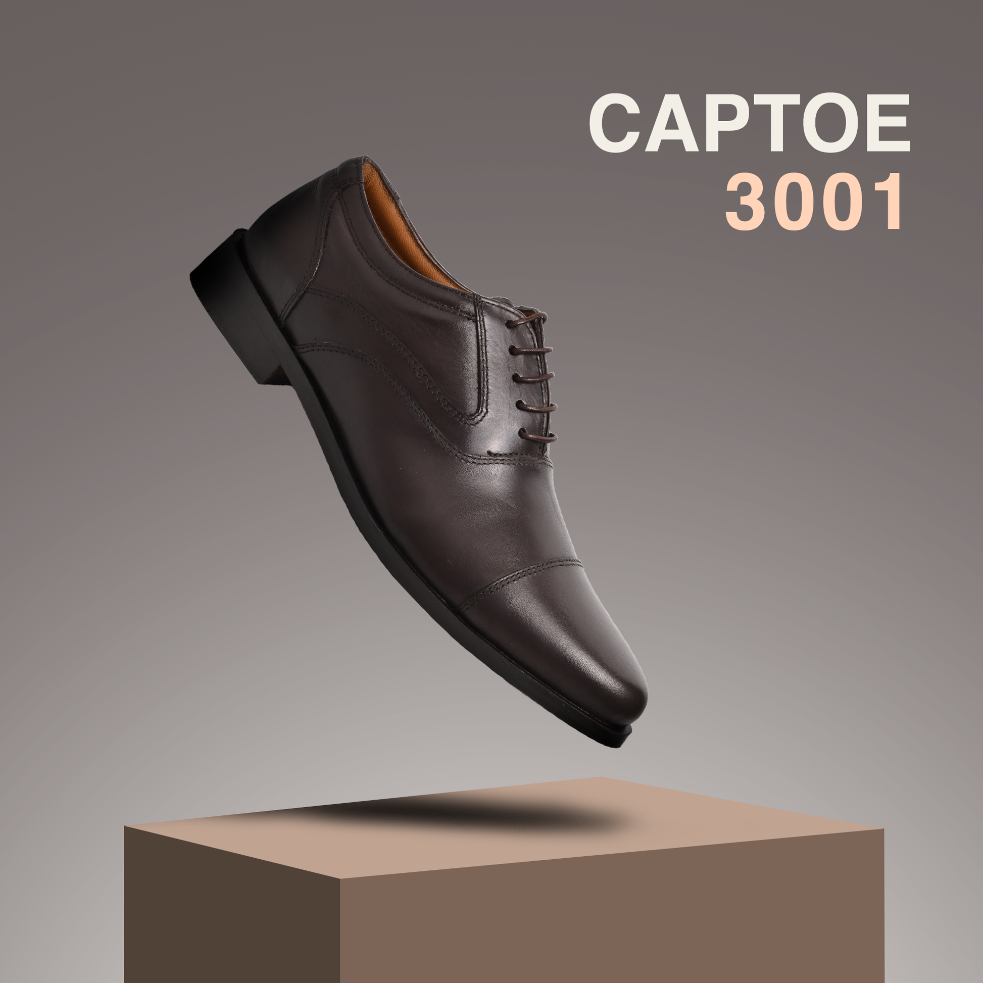 Men's Genuine Leather Milano Cap Toe Formal Shoes Hand Crafted to perfection by renowned Mont Hawk Artisans. Lace Ups