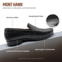 Ara Mocc Genuine Leather Loafers – Handstitched Slip-On Shoes with Cushioned Insole & Durable TPR Sole