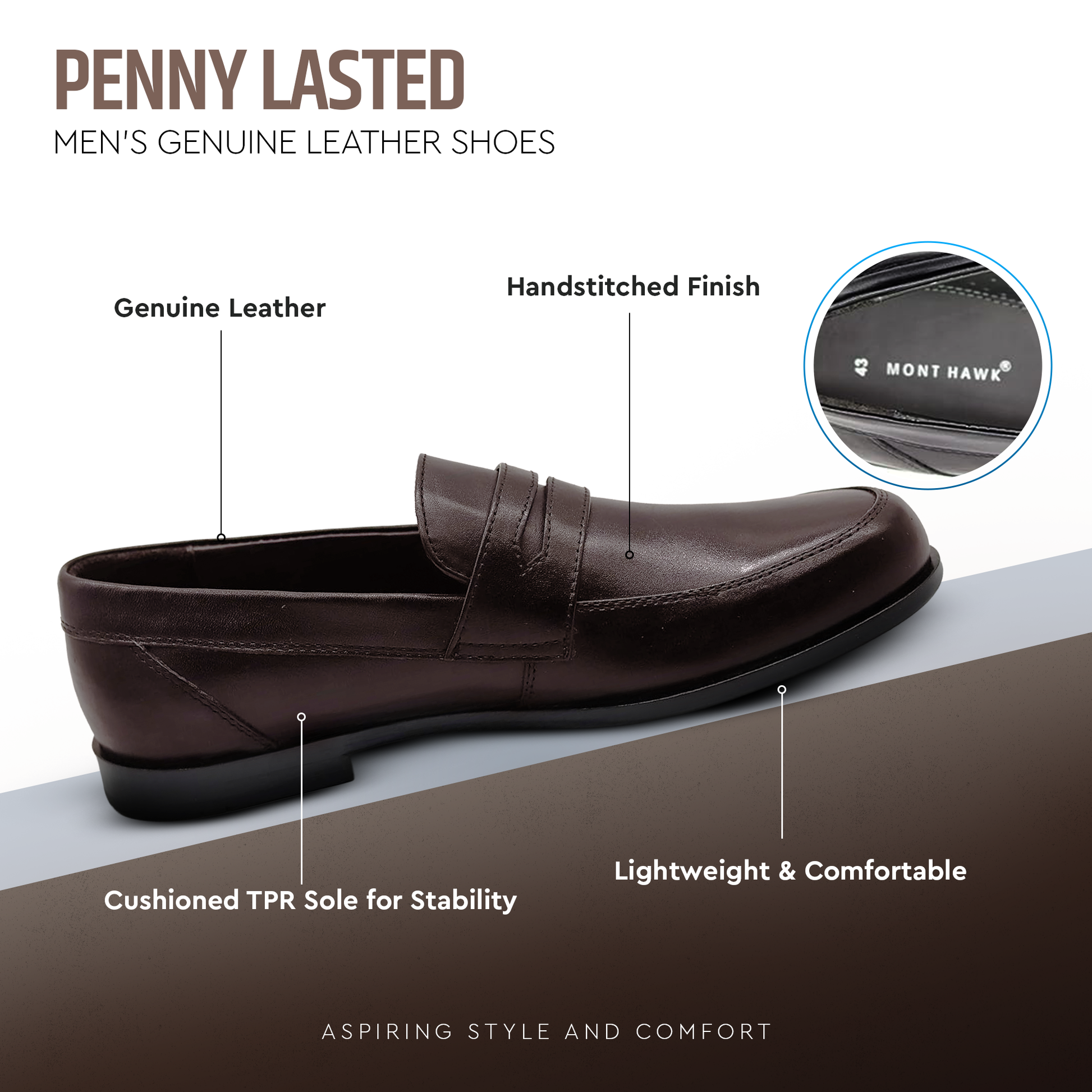 Penny Lasted Leather Slip-On Loafers