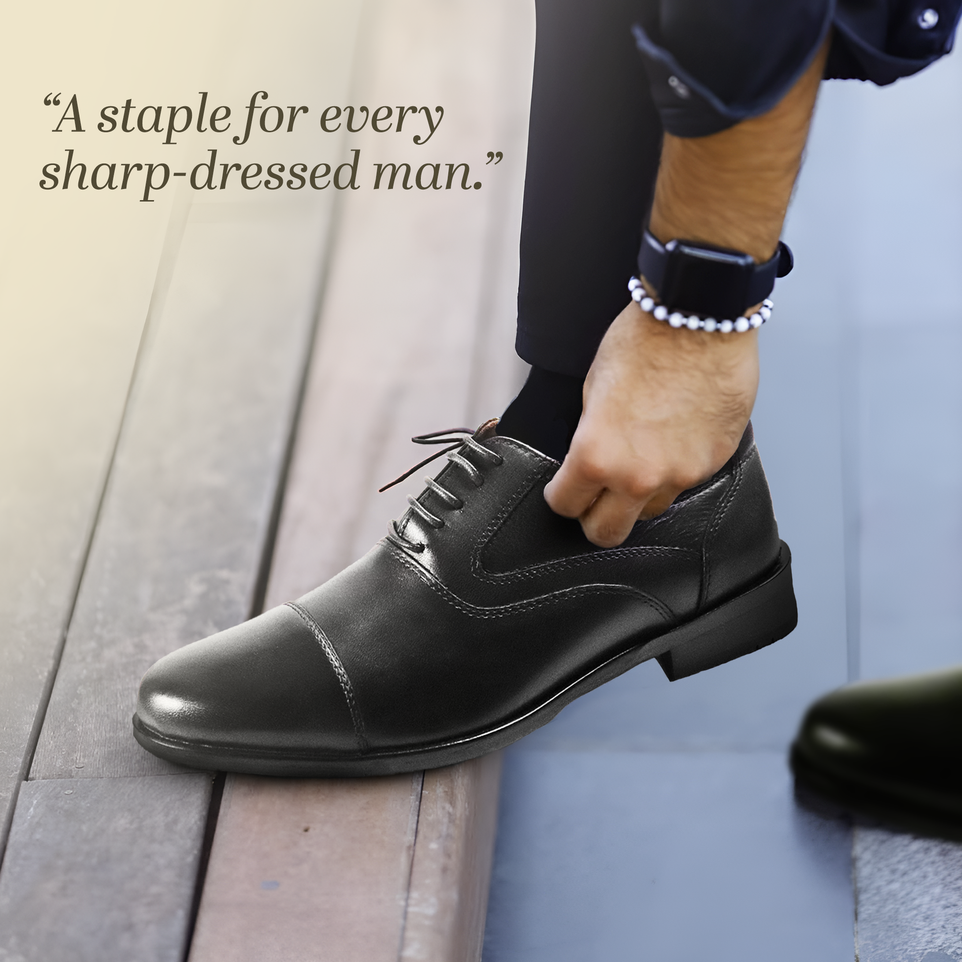 Captoe Milano Leather Derby Shoes | Handcrafted Formal Leather Footwear for Men