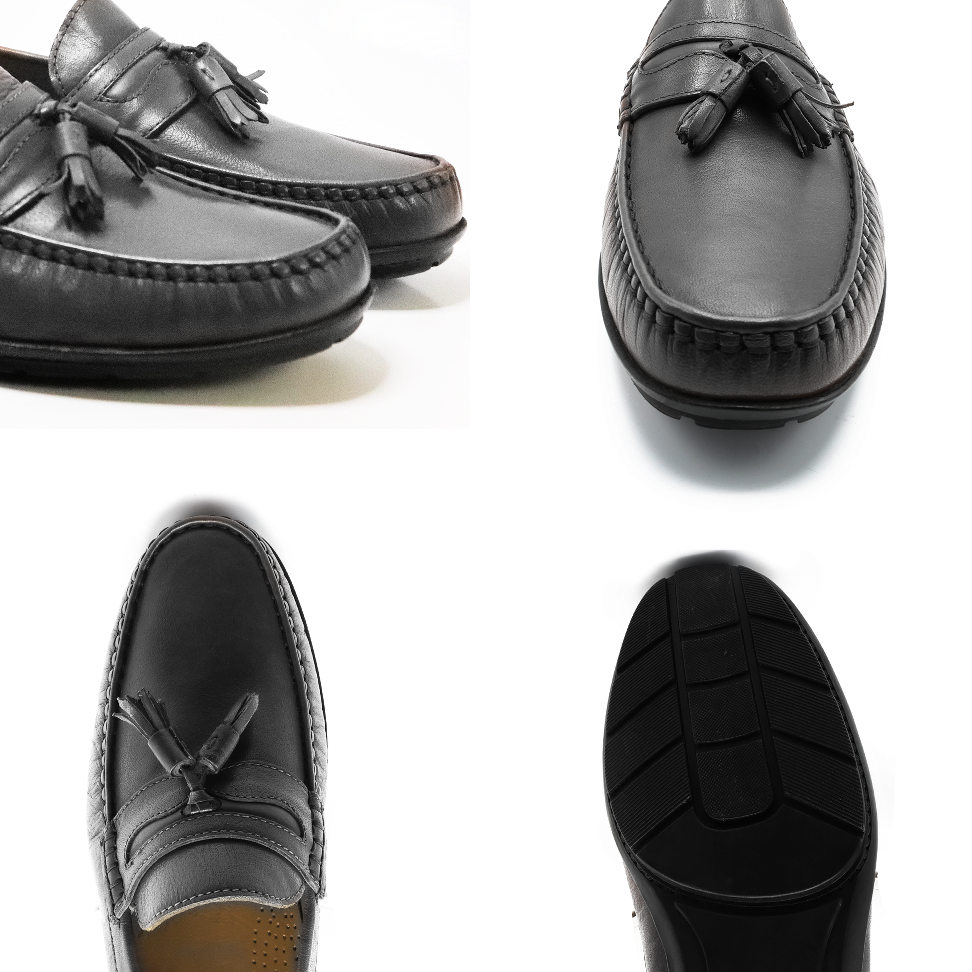 Tassel Mocc  Genuine  Leather Loafers – Handstitched Slip-On Shoes with Cushioned Insole & Durable TPR Sole