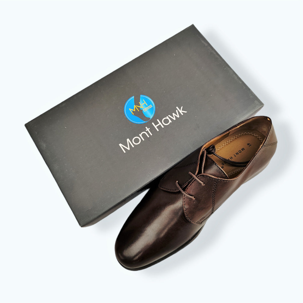 Mont Hawk Genuine Leather Blucher Shoes with TPR Handcrafted sole