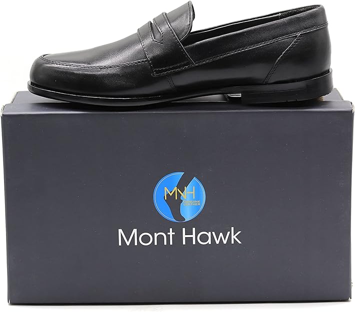 Men's Penny Lasted Genuine Leather Shoes Hand Crafted to perfection by renowned Mont Hawk Artisans. Loafers/Slip On