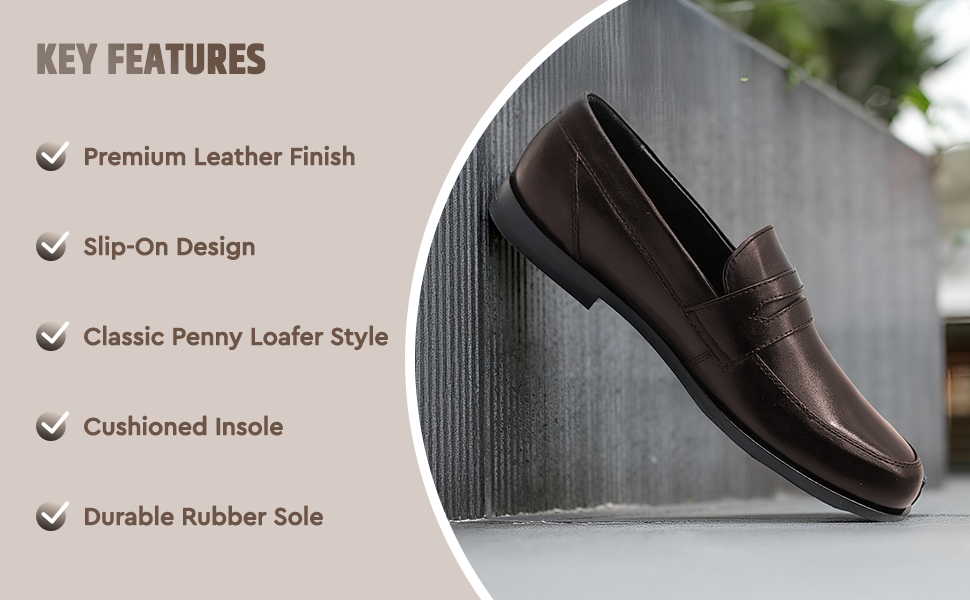 Penny Lasted Leather Slip-On Loafers