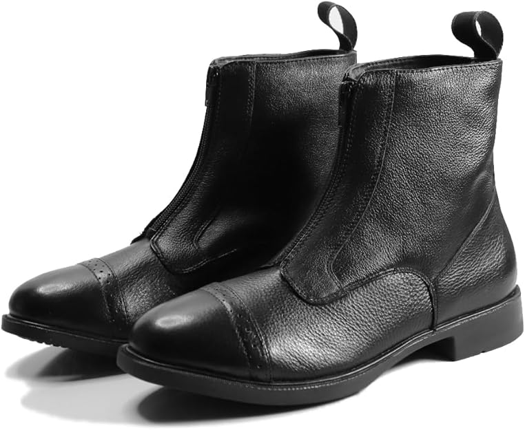 Long Zipper Closure Retro Style Women's Fashion Elegant wear Boots in Genuine Leather