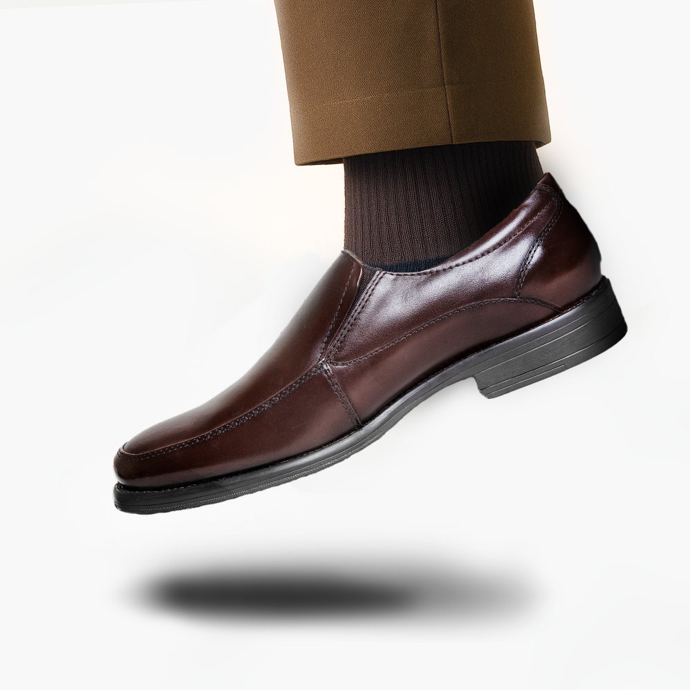 Mont Hawk Men’s Leather Penny Loafers – Slip-On Dress Shoes brown