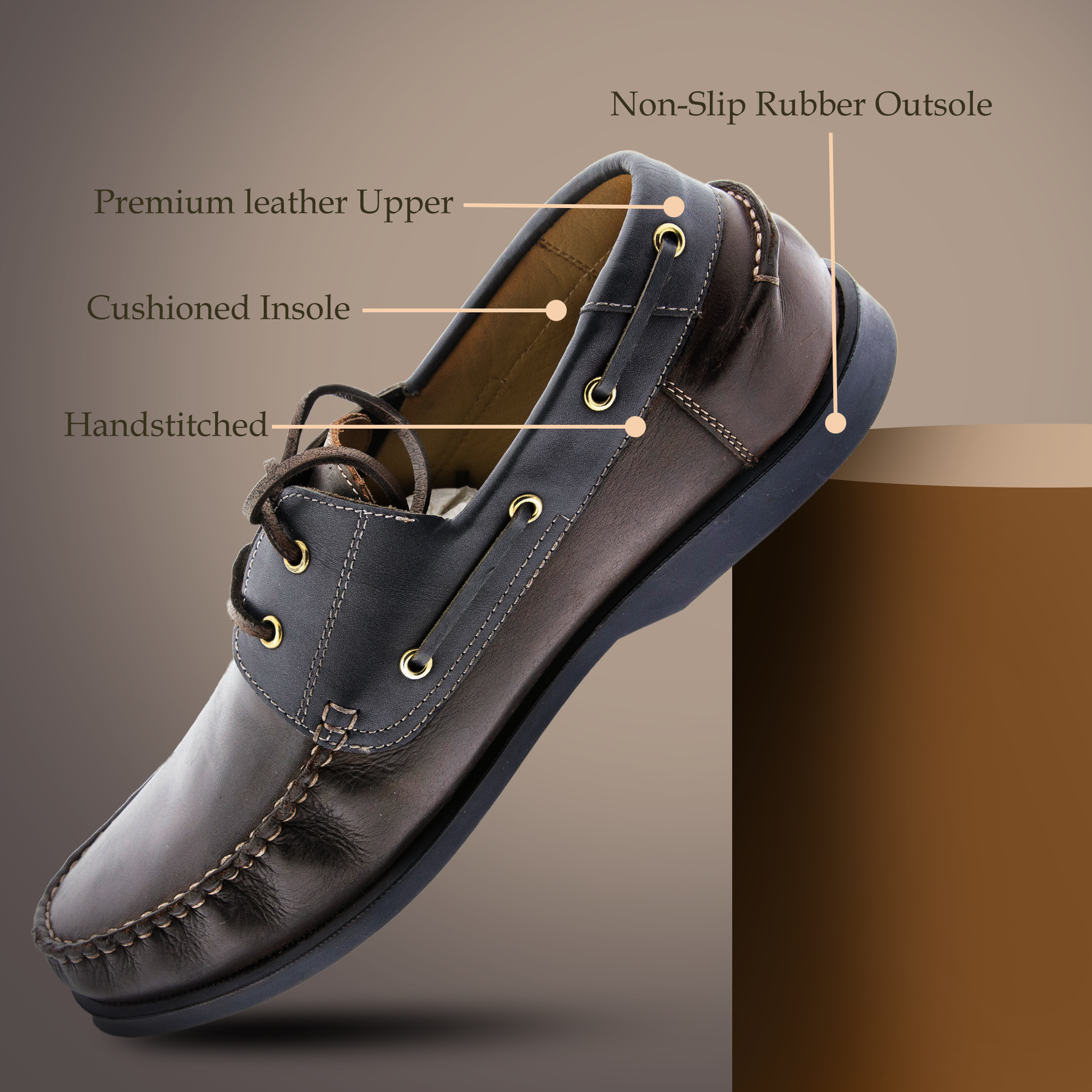 Boat  Shoes – Elegant Suede Finish with Cushioned Insole & Flexible Rubber Sole
