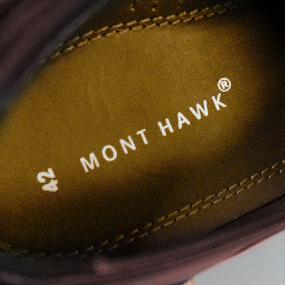 Mont Hawk Men’s Leather Penny Loafers – Slip-On Dress Shoes brown